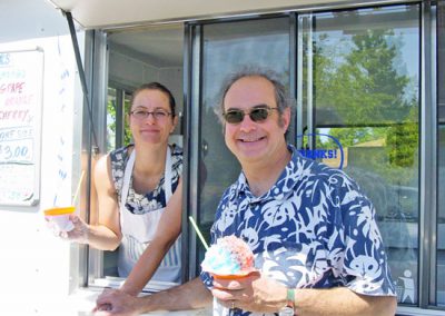 John and Cheryl at shave ice booth