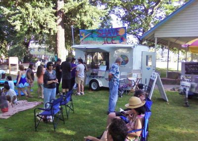 shave ice event in park